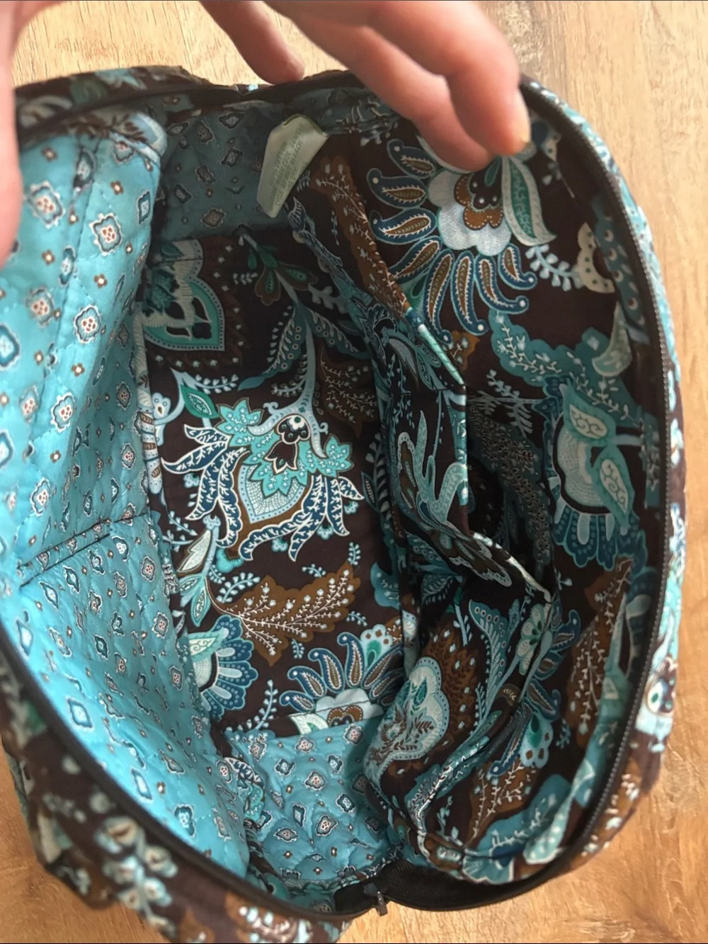 Vintage Vera Bradley mini Dome satchel purse bag 2007 Java Blue